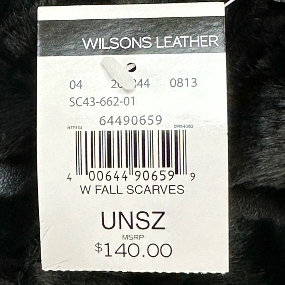Black Rivet‎ Black Faux Fur Infinity Scarf NWT Soft Warm Fall Winter